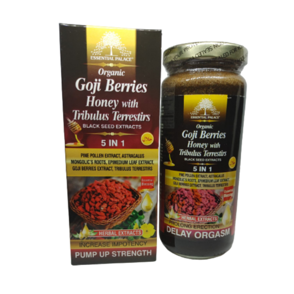 Organic Goji Berries Honey with Tribulus Terrestirs and Black Seed Extracts