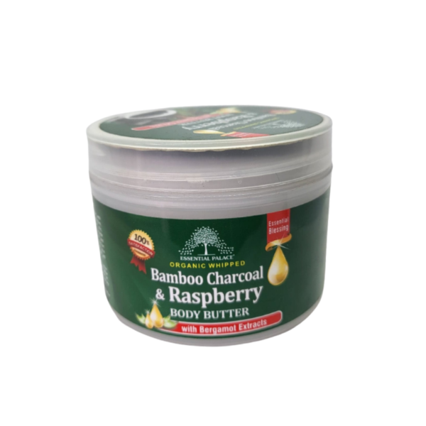 Organic Wipped Bamboo Charcoal & Raspberry Body Butter
